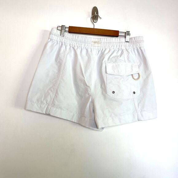 J.Crew High Rise 3" Pull-On White Utility Shorts Size Large Nautical Fisherman - Picture 2 of 9